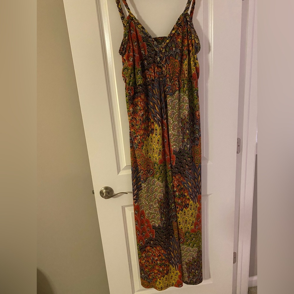 Maurice’s multi color dress with braided straps